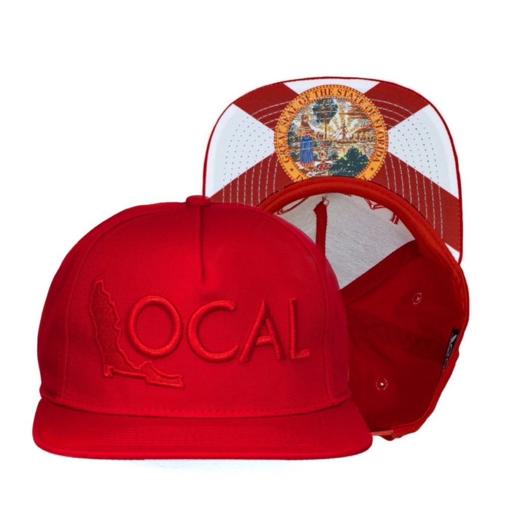 - LOCAL FLORIDA RED FITTED HAT NEW SIZE L/XL UNISEX